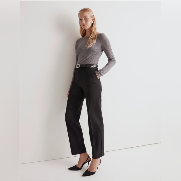 COPY - NWT Madewell The Petite Fairbanks Pant, 2P in True Black - Picture 2 of 12
